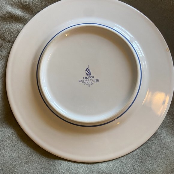 Nautica Signature Tableware Pattern Portugal Blue Rings Salad Plate - Picture 2 of 2